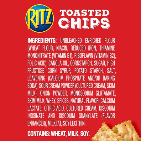 Ritz Nabisco Ritz Sour Cream And Onion Toasted Chips 8.1 oz., PK6 05105